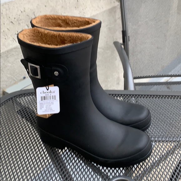 NWT Chooka Delridge Mid Calf Black Rain Boot - Picture 2 of 5